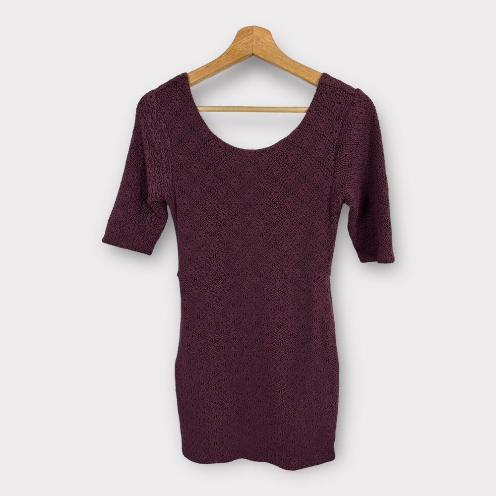Free People Womens size Small Lady Pucker Scoop Back Bodycon Stretchy Dress